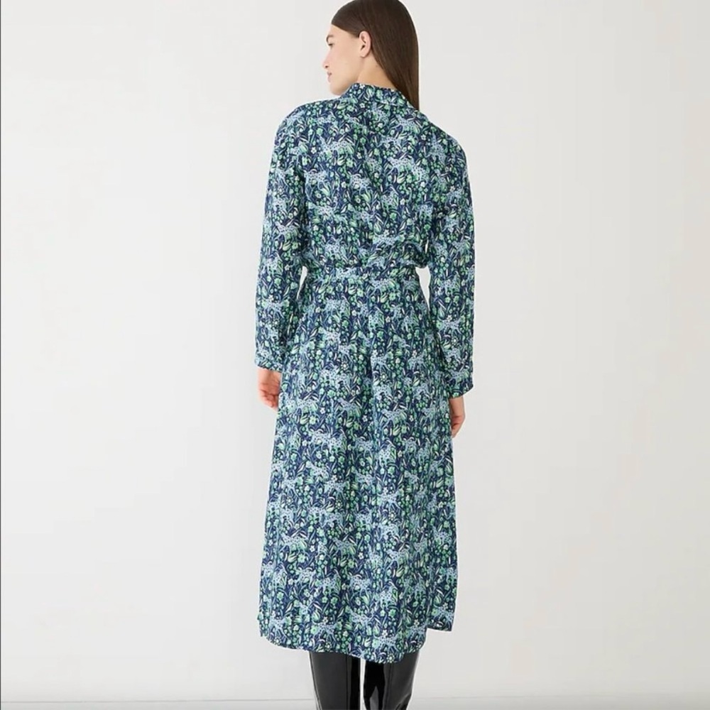 J. Crew Button-front midi dress‎ in fauna floral - Picture 2 of 13